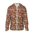 thumbnail image 1 of Fotbe Red Houses Chaqueta con Protección Solar UPF 50+ para Hombre y Mujer, Camisa con Capucha y Bolsillos-Medium, 1 of 1