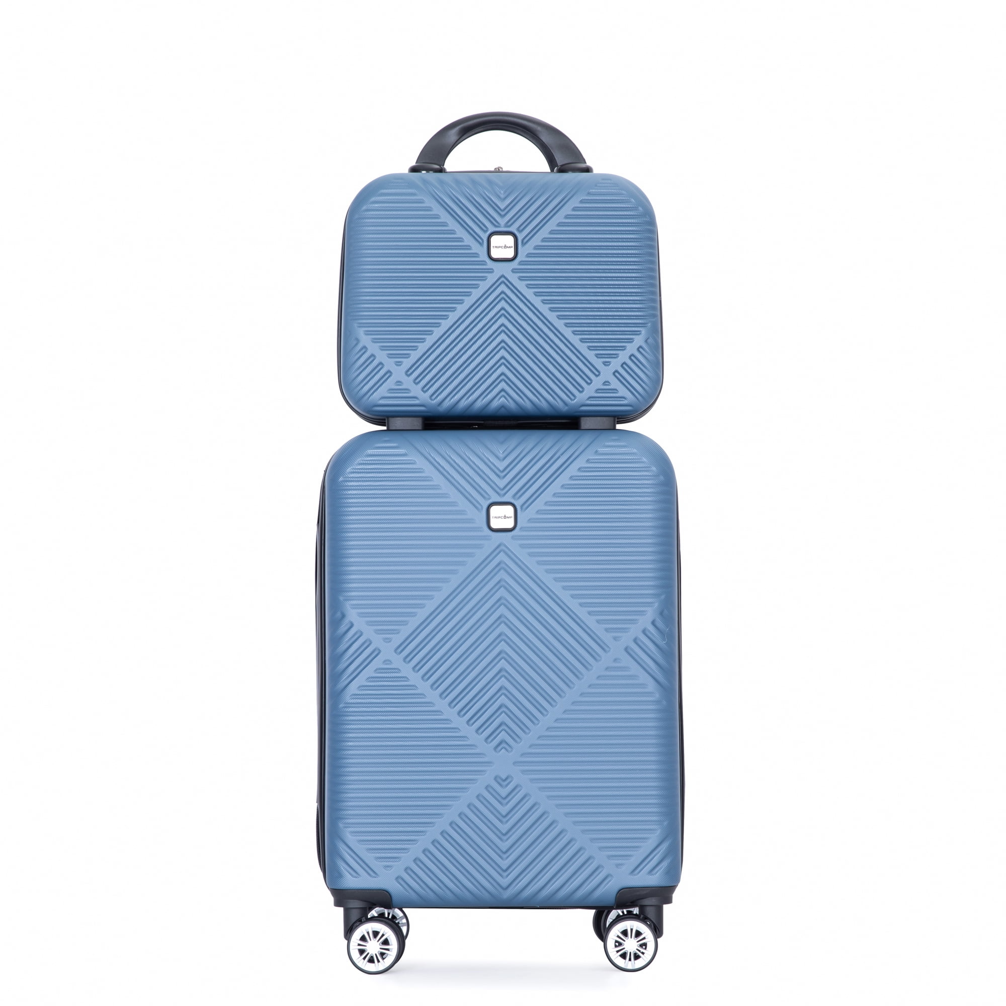Tripcomp Luggage Sets 4 Piece Suitcase Set (14/20/24/28)Hardside Suitcase with Spinner Wheels Lightweight Carry on Luggage(Blue)