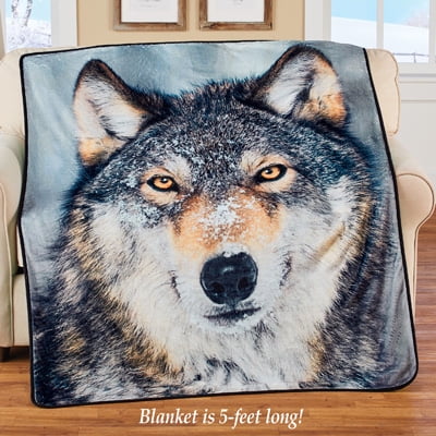 Majestic Wolf Fleece Throw Blanket - Walmart.com
