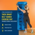 thumbnail image 2 of Prism Fitness 16mm Thick Smart Self-Guided Stretching and Exercise Mat, Blue, 2 of 7