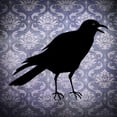 thumbnail image 3 of Vision Studio 20x20 Black Modern Framed Museum Art Print Titled - Crow and Damask, 3 of 5