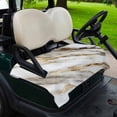 thumbnail image 2 of Golf Cart Seat Covers for 2 Seater,Marble Grey White Microfiber Cart Seat Towel Blanket,Abstract Cracked Crystal Gold Lines Absorbent Breathable Non Slip Bench Seats Protector for Golf Course 51"x31", 2 of 9