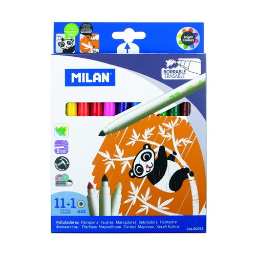 11 Feutres Effaçables MILAN 1 Effaceur : Chez