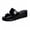 Black, variant on TAGOLD Women's Slippers,Women's Fashionable And Casual Summer Thick-Soled Outdoor Wedge Slippers