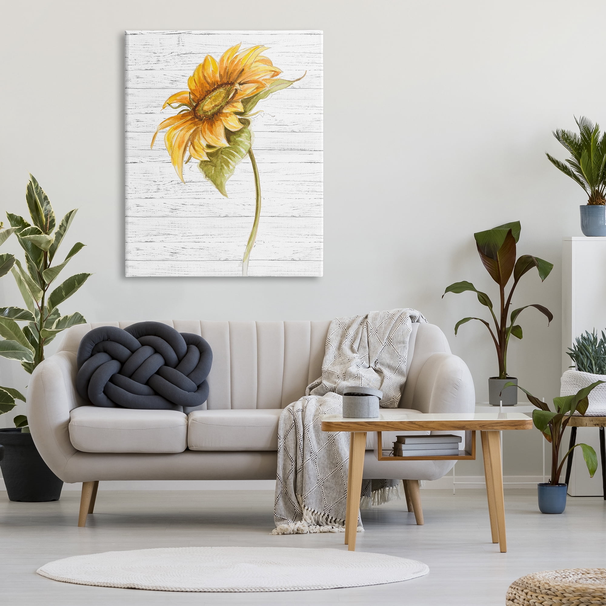 Stupell Industries Blooming Garden Sunflower Yellow Floral Country Pattern, 36 x 48, Designed by Patricia Pinto