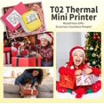 thumbnail image 2 of LAICAIW Bluetooth Thermal Mini Printer with 3 Rolls Thermal Paper-Portable Mini Sticker Printer Machine-Wireless Pocket Mini Printer for iPhone, T02 Yellow Mini Thermal Printer for Journal, Memo, Ph, 2 of 7