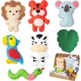 thumbnail image 1 of Kit de costura de animales de fieltro para niños, 7 piezas, lindo juguete de peluche con múltiples herramientas de costura para principiantes, niños y niñas, 1 of 7