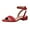 Red, variant on CUSHIONAIRE Women's Nila One Band Low Block Heel Sandal  Wide Widths Available