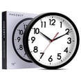 thumbnail image 2 of Reloj de pared AKCISOT de 25 cm, silencioso, no hace tictac, funciona con pilas, 2 of 9