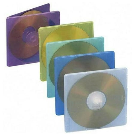 Compucessory Extra Thin Cd/dvd Jewel Case - Jewel Case - Slide Insert - Plastic - Assorted (CCS55306)