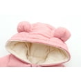 thumbnail image 4 of REDARER Baby Snowsuit Bear Hooded Jumpsuit, Winter Warm Padded Coat for Toddlers Cold Weather Protection,0-3 Months, 4 of 9