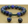 thumbnail image 2 of Angelstones Handmade Gemstone 10mm Lapis Chrysocolla Round Beads Adjustable Braided Macrame Tassels Chakra Reiki Bracelets 7-9 inch Unisex, 2 of 2