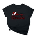 thumbnail image 3 of Feanecy Women's Christmas T-Shirts Trendy Letter Print Xmas Graphic Tees Comfy Loose Short Sleeve Round Neck Blouse Teen Girls Casual Holiday Tops Black L, 3 of 5