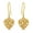14K Yellow Gold Plated Sterling Silver, variant on Filigree Heart Dangle Earrings - 14K Yellow Gold Plated 925 Sterling Silver Open Heart Drop Earrings - Openwork Dangling Earring Jewelry Birthday Christmas Gifts for Women