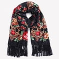 thumbnail image 2 of Foulards pour Femmes Hiver Chauds Russe Babouchka Foulard pour Femmes Châle Foulard Wrap Traditionnel Rétro Style Ukraine Imprimé à Franges Longs Foulards Châles Wrap pour Femmes Formel Châles Wrap Chauds pour Femmes, 2 of 6