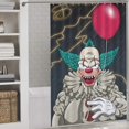 thumbnail image 3 of Killer Klowns from Outer Space Clown Shower Curtain, Bath Curtain Bathroom Home Decor Waterproof Polyester for Bathroom with 12 Hooks 56.30x70.87Inch（143x180cm）, 3 of 8