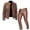 Brown, variant on Migroa Classic Vintage Motorcycle Jacket Set for Men | Leather Bomber & Pants | Windproof Fall/Winter Two-Piece Suit , Black L
