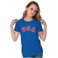 thumbnail image 4 of USA United States Patriotic 4th July Womens Fitted Plus Size Graphic Tee Brisco Brands 2X, 4 of 6