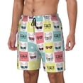 thumbnail image 2 of Haiem Cute French Bulldog Mens Swim Trunks with Compression Liner 2 in 1 Swimming Shorts Stretch Swimwear Quick Dry,Board Shorts-Medium, 2 of 9