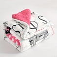 thumbnail image 2 of NC Sherpa Blanket White, Pink, Polyester Reversible Bed Blankets Twin (Count 2), 2 of 6