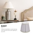 thumbnail image 2 of RUNROTOO Light Grey Table Lamp Shades Fabric Candle Shape Light Diffusion Family Friends 1Pack, 2 of 8