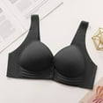thumbnail image 6 of UngA Seamless Bralettes for Women Front Snap Closure Padded Bra for Older Senior Women, No Underwire Comfortable Bra Black,M, 6 of 6
