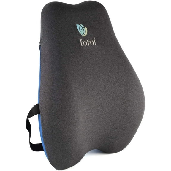 Premium Back Lumbar Support Pillow by FOMI Care Upper and Lower Backrest Thoracic Pad for Car, Home, Office, Gaming Chair, Wheelchair Posture Aid and Sciatica Pain Relief Ultimate Comfort