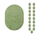 thumbnail image 1 of Furnish My Place Modern Plush Solid Lime Green Color Rug - Pets and Kids Friendly Rug, Indoor/Outdoor Mat, Area Rugs Great for Kids, Pets, Event, Living Room, Made in USA, 2' x 3' Oval - Set of 20, 1 of 10