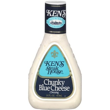 (3 Pack) Ken's Steakhouse Dressing, Chunky Blue Cheese, 16 Fl (Best Light Blue Cheese Dressing)