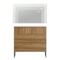 thumbnail image 4 of Modern Minimalist Wood Nightstand with 3 Drawers ,31.5" Large End Table,Reeded Design Bedside Table for Bedroom, Living Room,Entryway, 4 of 8