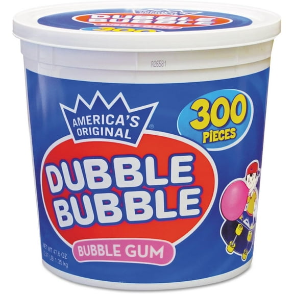 Tootsie Double Bubble Bubble Gum, Individually Wrapped, 300 Pc Tub