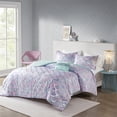 thumbnail image 2 of Housse de Couette Mi Zone Moderne en Polyester Simple/jumeaux XL, Aqua/violet, 2 of 16