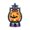 B001- Clear (Pumpkin Jack-O'-Lantern, Triangular Face), variant on Light Up Halloween Decorations, Halloween Pumpkin Decor, Indoor Halloween Night Light, Pumpkin Lantern, 5X3 Inch Portable Handheld Design, Features Classic Triangle Facial Cutouts