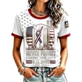 thumbnail image 4 of ZCNKMX Never Forget 911 2001-2026 Short Sleeve Tops for Women 9/11 25th Anniversary Shirt Patriotic American Flag Memorial Faith Tee Navy XL, 4 of 8