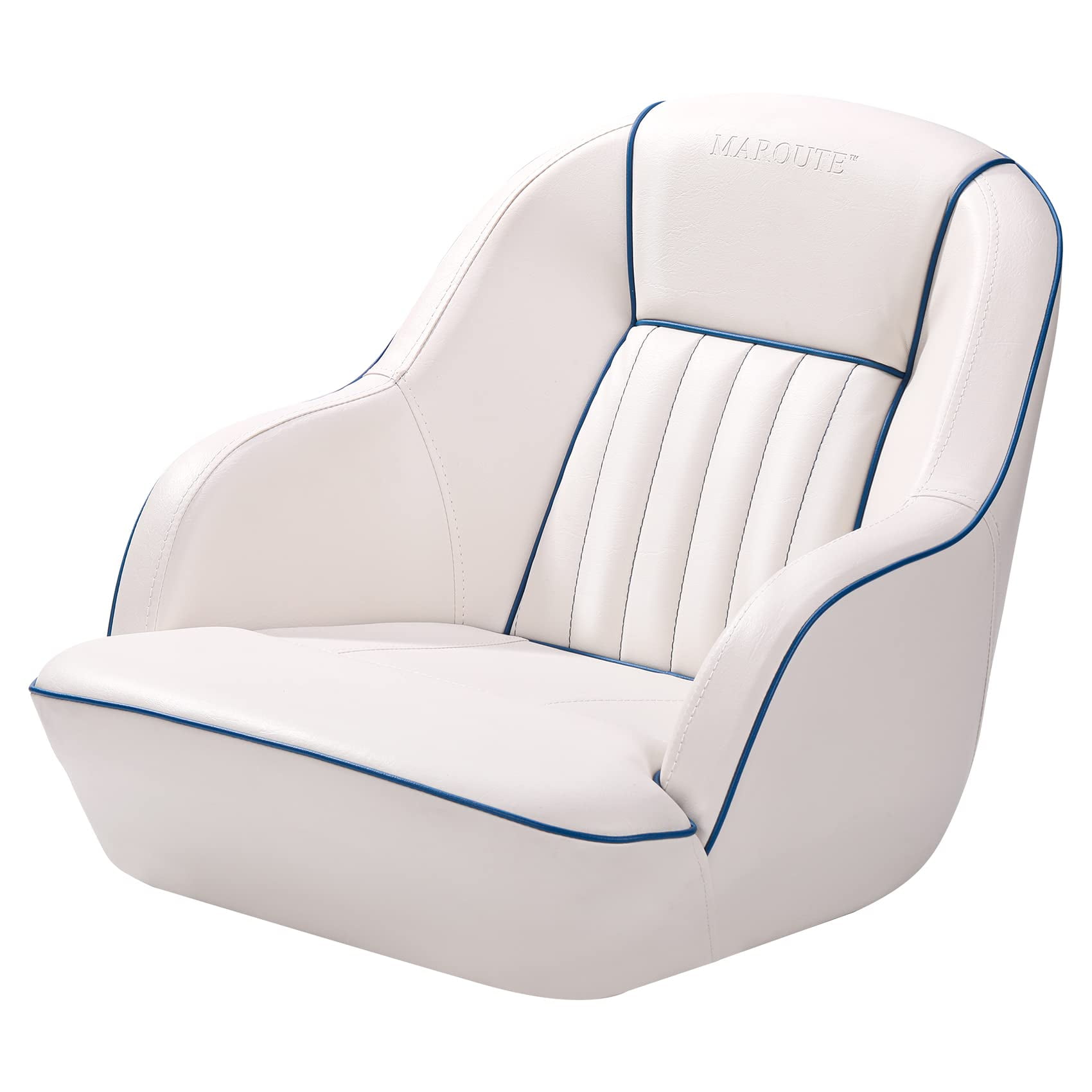 ホワイトラウンジ Wise Deluxe Series Boat Lounge Seat, White, Fold-Down
