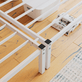 thumbnail image 7 of Tcbosik Triple Bunk Bed, Twin Over Twin Over Twin Size Metal Bunkbed Frame with Ladder and Guardrail, Space Saving, White, 7 of 7