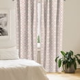thumbnail image 3 of Ambesonne Pastel Window Curtains, Floral Eastern Boho Print, Each 28" W x 95" L, White Beige Pink, 3 of 5