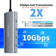 thumbnail image 3 of Hub USB C VANGREE 8 en 1 con 3 USB 3.2 Gen 2, 4K @60Hz HDMI 100 W PD, 3 of 9