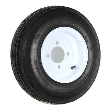 Trailer Tire On Rim 5.70-8 570-8 5.70 X 8 8 in. LRB 4 Lug Hole Bolt Wheel  White