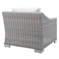 thumbnail image 5 of Modway Conway Sunbrella® Outdoor Patio Wicker Rattan Armchair in Light Gray White, 5 of 10