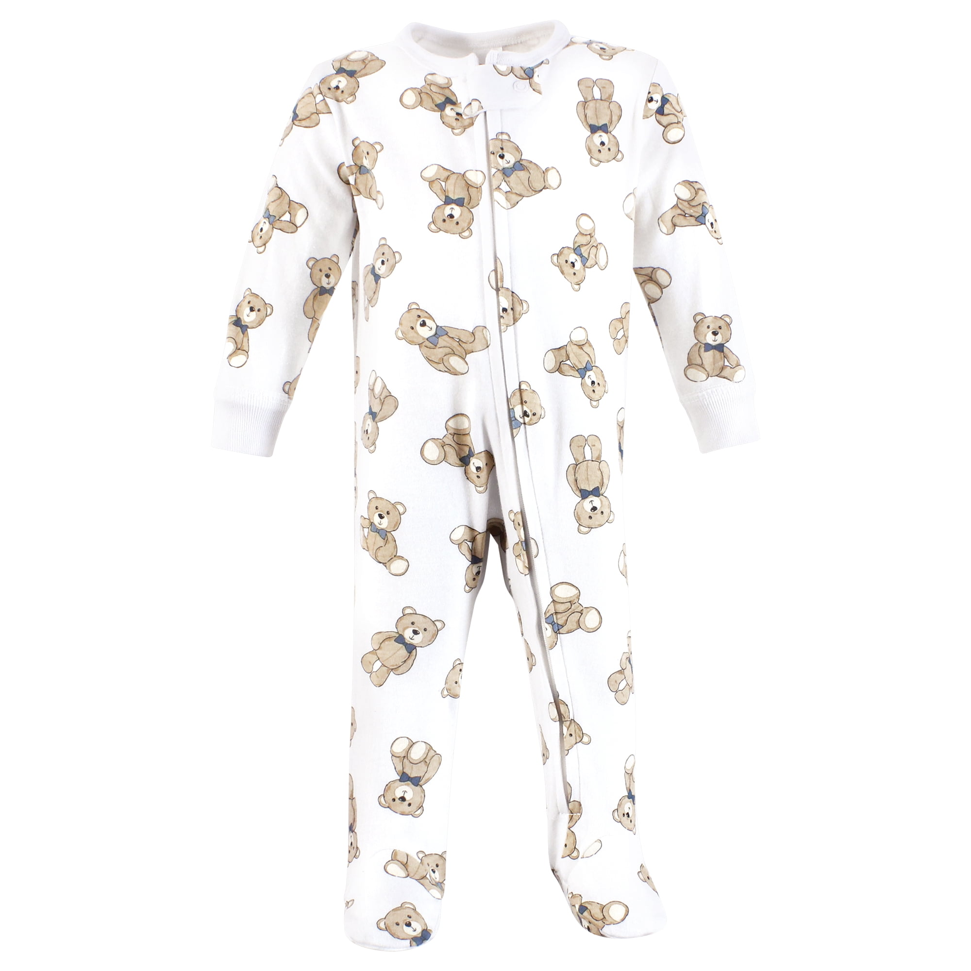 Hudson Baby Boys Cotton Sleep and Play, Gentleman Bear, 6-9 Months