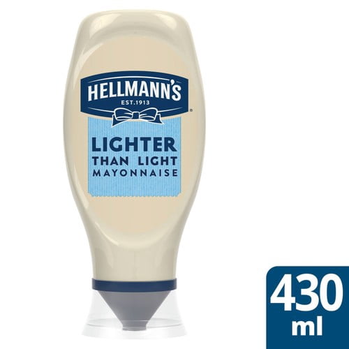 Hellmann's Lighter than Light Squeezy Mayonnaise 430g, British Import (Pack of 2)