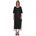 thumbnail image 1 of Bimba Kurti Longue Droite pour Femmes, Tunique à Manches Longues Imprimée, Haut Décontracté d'Été, Kurta Formelle, 1 of 7