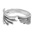 thumbnail image 2 of Wentin Reduced Rings Retro Vintage Angel And Rings Trendy Personality For Men Index Finger Ring Open Ring Anti Thai Silver Wing Ring For Women, 2 of 8