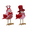 Valentine's Day-A+B, variant on DAMAI Sweet Bird Valentines Day Decorations, Handmade Bird Plush with Heart Design for Home Table Centerpiece, Red Bird Ornament Party Supplies (B, 1 Pcs)
