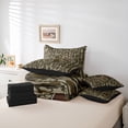 thumbnail image 6 of meiyoeat Personalized Camo Letter S 7pcs Queen Bedding For Boy,Vintage Camouflage Alphabet Print Bedding Comforter Set Queen,Black Reversible, 6 of 7