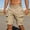 Khaki, variant on Mens Cargo Shorts with Multi Pockets Casual Knee Length Lightweight Shorts Outdoor Hiking Travel Work Short Pants Black 30