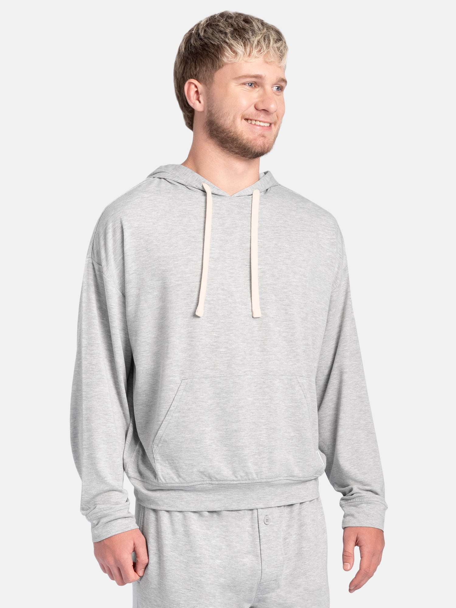 Fruit of the Loom Men's Baby French Terry Pullover Sleep Hoodie, Sizes S - XXL