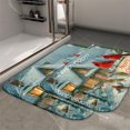 thumbnail image 2 of 1pc Christmas Scene Absorbent Non-Slip Bathroom Thickened Flannel Rug Decor,Soft,Quick Drying,Suitable For Indoor/outdoor Use,Bathrooms,Bedrooms,Kitchens,Terrace,Laundry Rooms,16"x24", 2 of 9