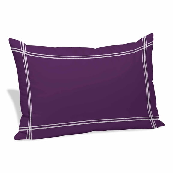 Pure Dark Purple Pillow Covers 12"x20", Simple Solid Color Soft Brushed Microfiber Breathable Throw Pillow Covers, Decorative Pillowcase with Zipper for Couch Sofa Bedroom Living Room